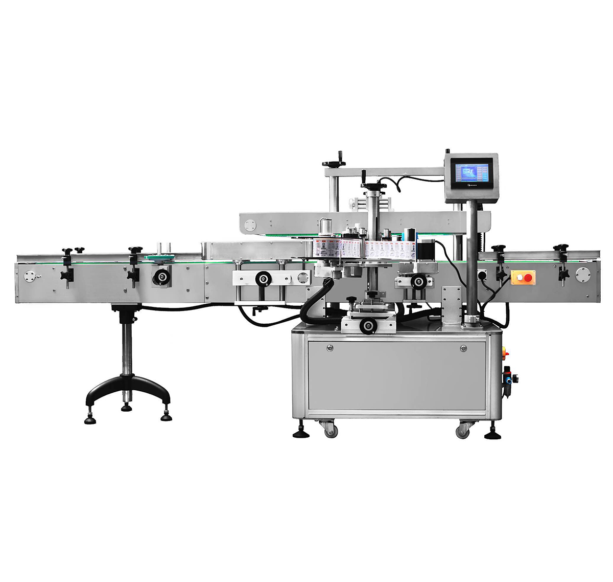 長沙圓瓶雙側(cè)面貼標機