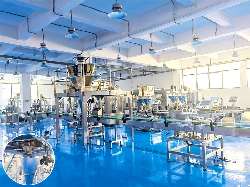 溫州組合秤顆粒灌裝機加工流水線